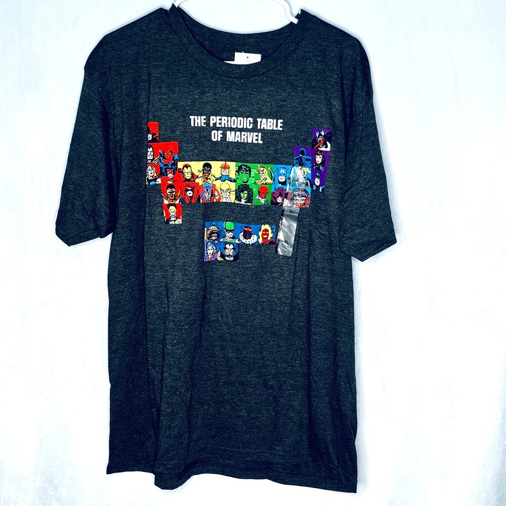 Marvel Periodic Table Short Sleeve Graphic Tee New XL